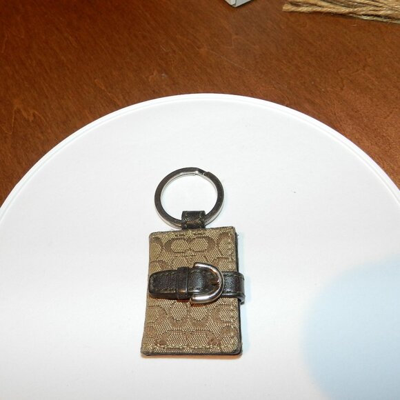 VINTAGE Y2K COACH Signature C Picture Frame Bag Charm/ Key Chain Key Ring - Picture 1 of 6